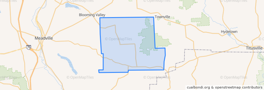 Mapa de ubicacion de Randolph Township.