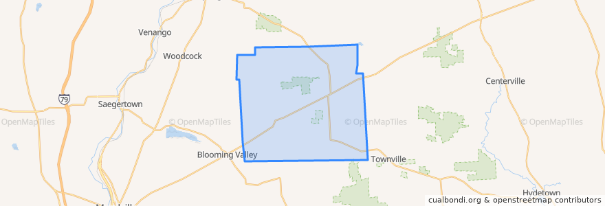 Mapa de ubicacion de Richmond Township.