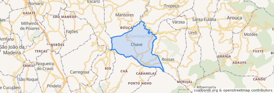 Mapa de ubicacion de Chave.