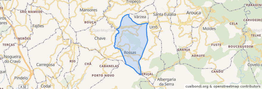 Mapa de ubicacion de Rossas.