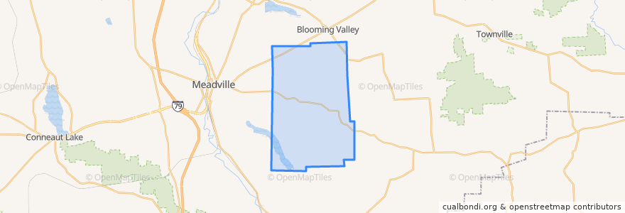 Mapa de ubicacion de East Mead Township.