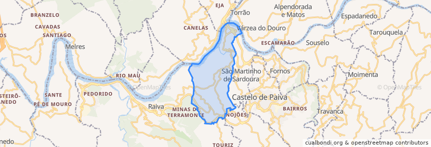 Mapa de ubicacion de Santa Maria de Sardoura.