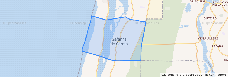 Mapa de ubicacion de Gafanha do Carmo.