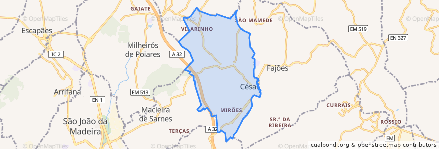 Mapa de ubicacion de Cesar.