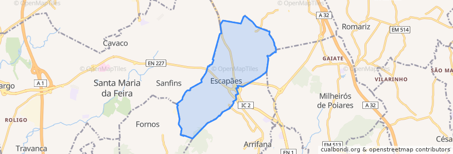 Mapa de ubicacion de Escapães.