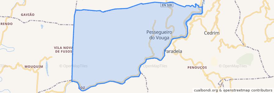 Mapa de ubicacion de Pessegueiro do Vouga.