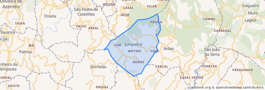 Mapa de ubicacion de Junqueira.