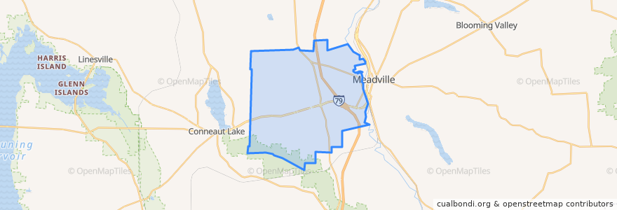 Mapa de ubicacion de Vernon Township.