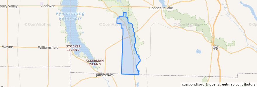 Mapa de ubicacion de West Fallowfield Township.