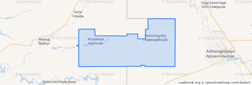 Mapa de ubicacion de Крупское сельское поселение.