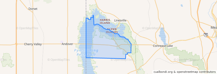 Mapa de ubicacion de North Shenango Township.