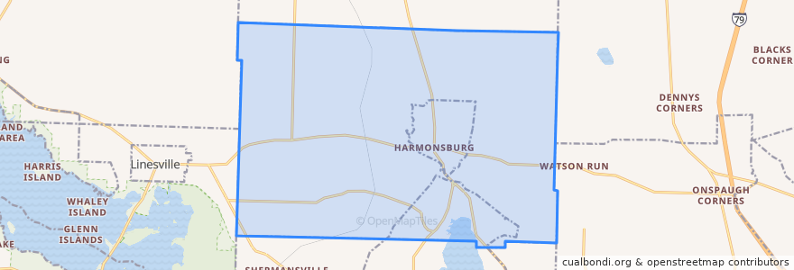 Mapa de ubicacion de Summit Township.