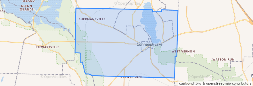 Mapa de ubicacion de Sadsbury Township.