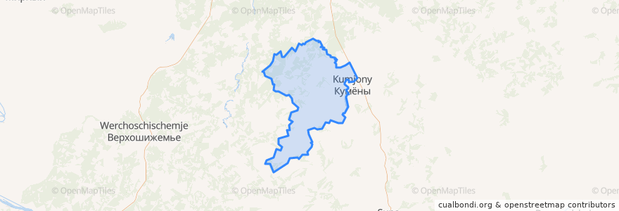 Mapa de ubicacion de Кумёнское сельское поселение.