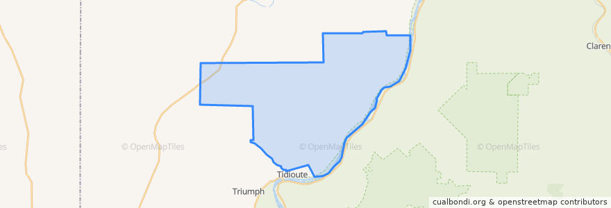 Mapa de ubicacion de Deerfield Township.