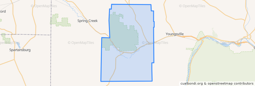 Mapa de ubicacion de Pittsfield Township.