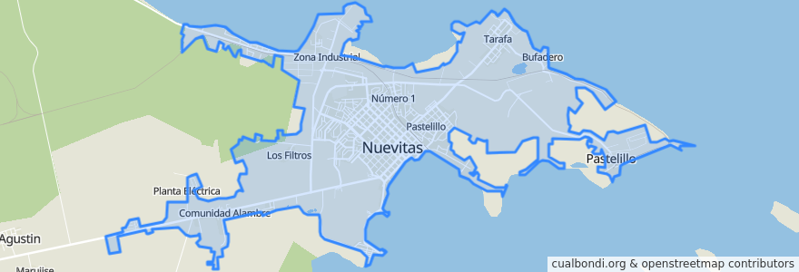 Mapa de ubicacion de Ciudad de Nuevitas.