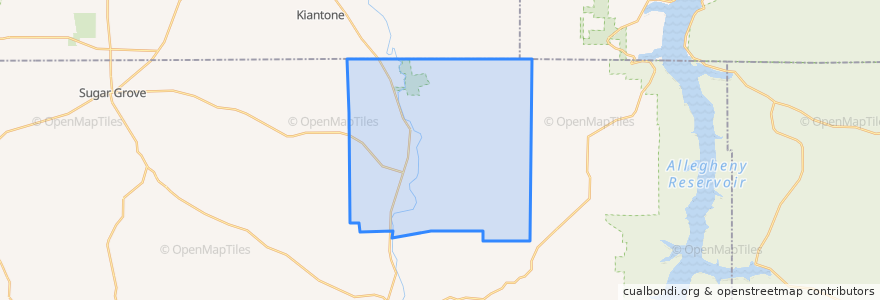 Mapa de ubicacion de Pine Grove Township.
