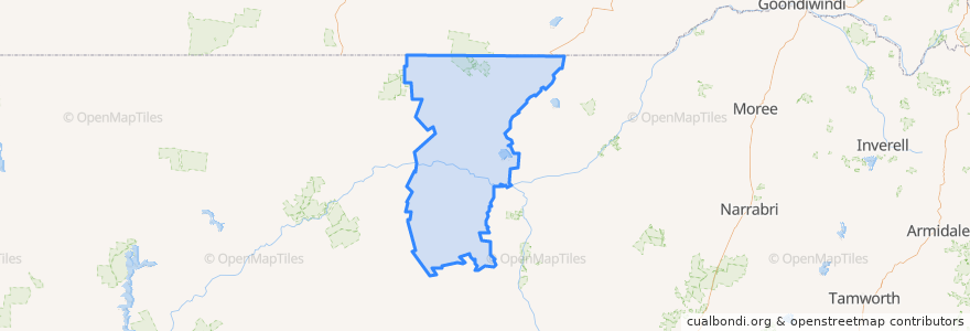 Mapa de ubicacion de Brewarrina Shire Council.