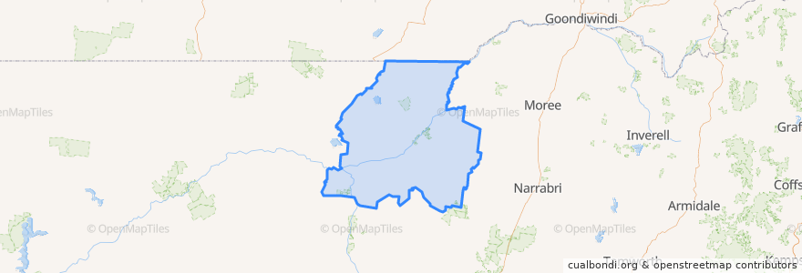 Mapa de ubicacion de Walgett Shire Council.