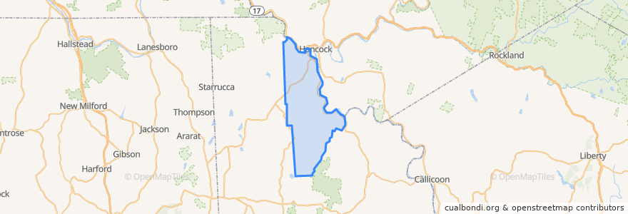 Mapa de ubicacion de Buckingham Township.