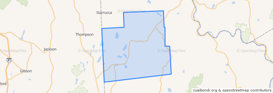 Mapa de ubicacion de Preston Township.
