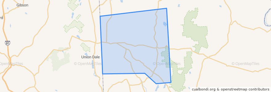 Mapa de ubicacion de Mount Pleasant Township.