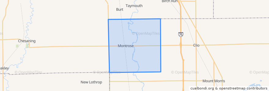 Mapa de ubicacion de Montrose Township.