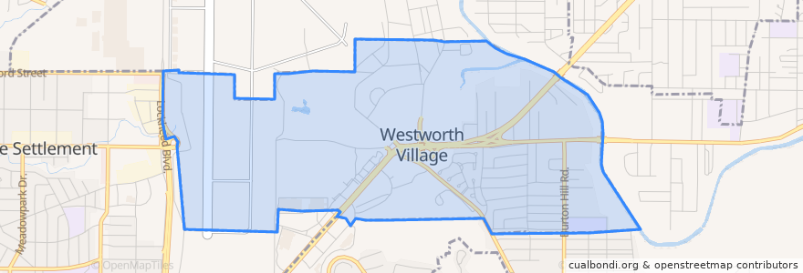 Mapa de ubicacion de Westworth Village.