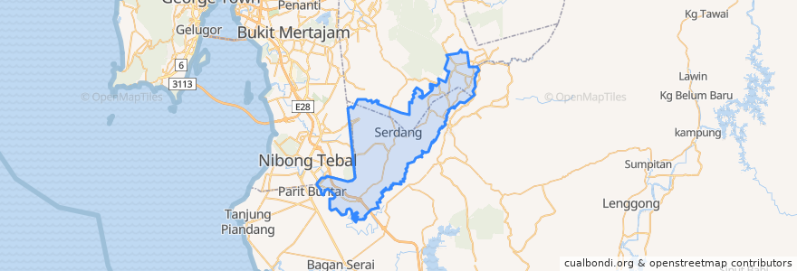 Mapa de ubicacion de Bandar Baharu.