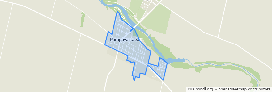 Mapa de ubicacion de Pampayasta Sur.