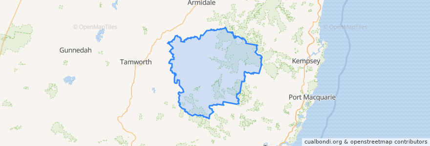 Mapa de ubicacion de Walcha Council.