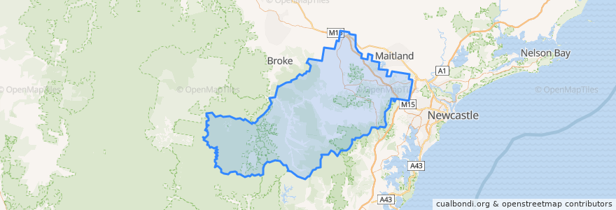 Mapa de ubicacion de Cessnock City Council.