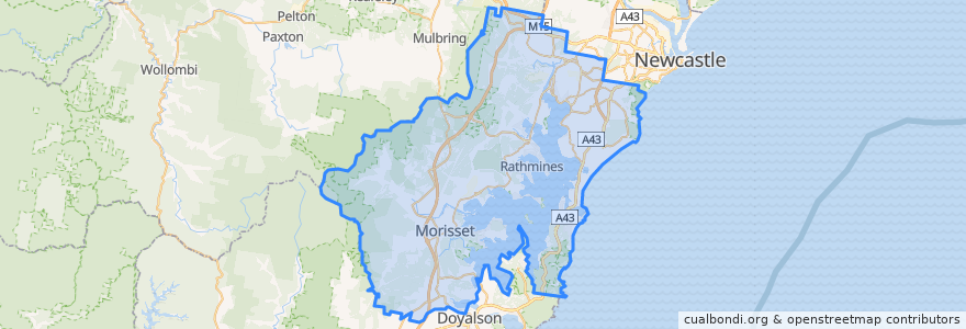 Mapa de ubicacion de Lake Macquarie City Council.