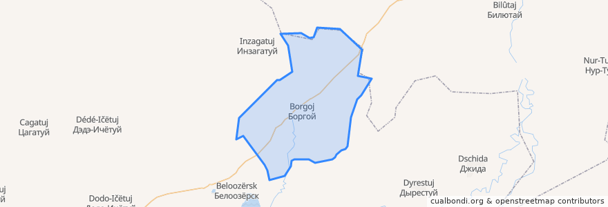 Mapa de ubicacion de Боргойское сельское поселение.