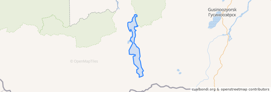 Mapa de ubicacion de Верхнебургалтайское сельское поселение.