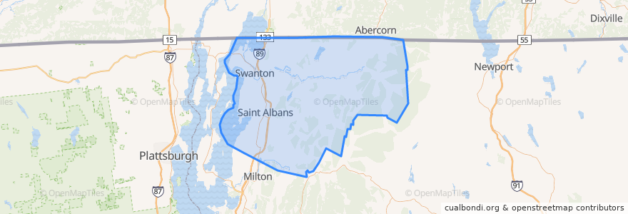 Mapa de ubicacion de Franklin County.