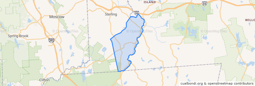 Mapa de ubicacion de Dreher Township.