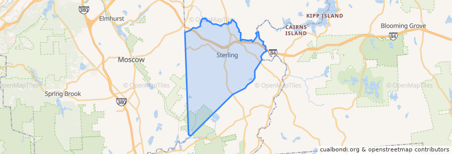 Mapa de ubicacion de Sterling Township.