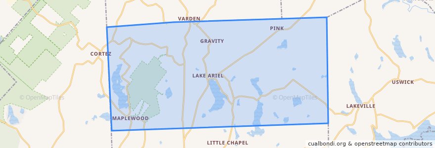 Mapa de ubicacion de Lake Township.
