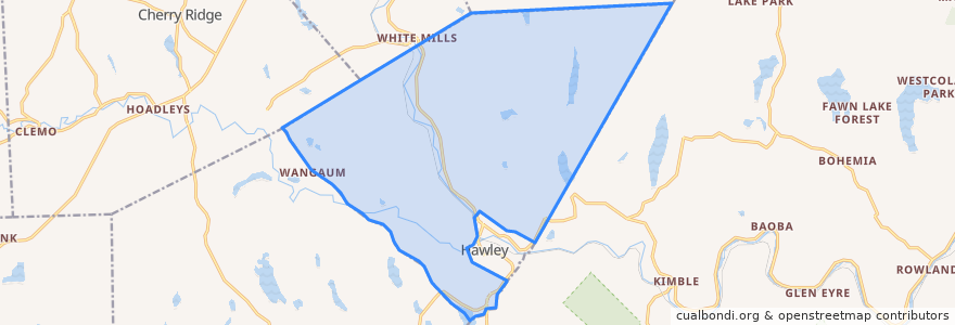 Mapa de ubicacion de Palmyra Township.