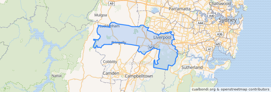 Mapa de ubicacion de Liverpool City Council.