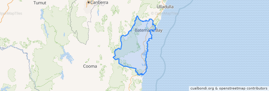 Mapa de ubicacion de Eurobodalla Shire Council.