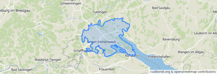 Mapa de ubicacion de Landkreis Konstanz.