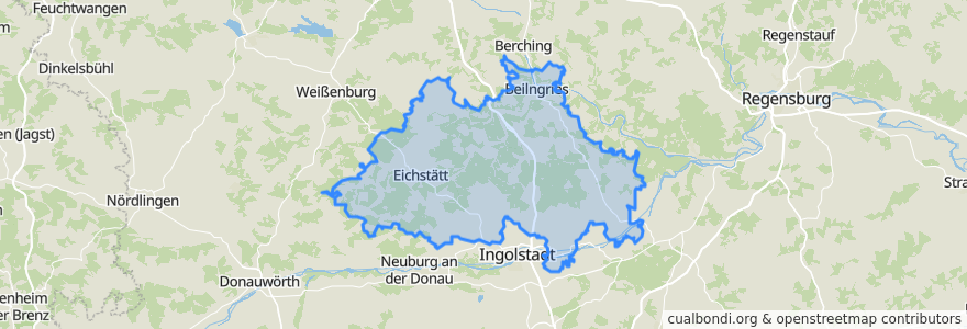 Mapa de ubicacion de Landkreis Eichstätt.