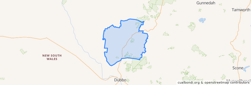 Mapa de ubicacion de Gilgandra Shire Council.