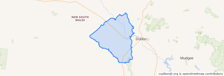 Mapa de ubicacion de Narromine Shire Council.