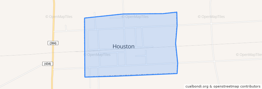 Mapa de ubicacion de Houston.