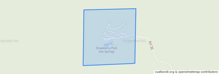 Mapa de ubicacion de Strawberry Park Hot Springs.