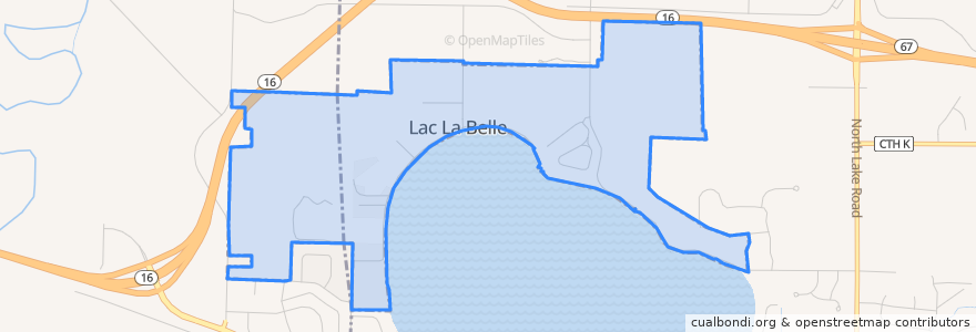 Mapa de ubicacion de Lac La Belle.
